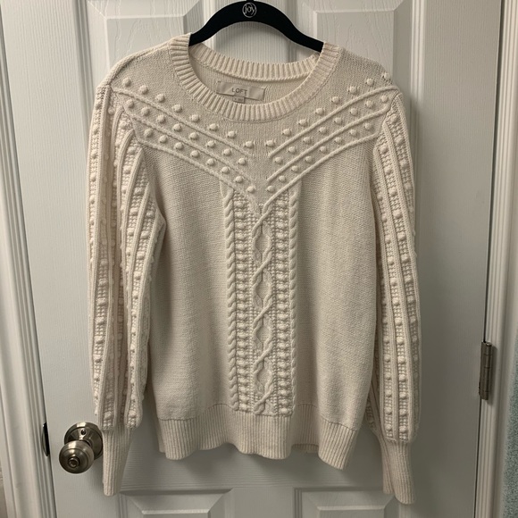 loft bobble cable sweater